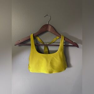 Prana Sculpt Deep Breath Sports Bra Size Small Golden Leaf